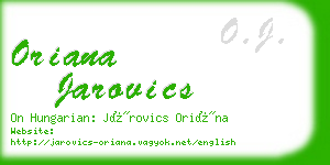 oriana jarovics business card